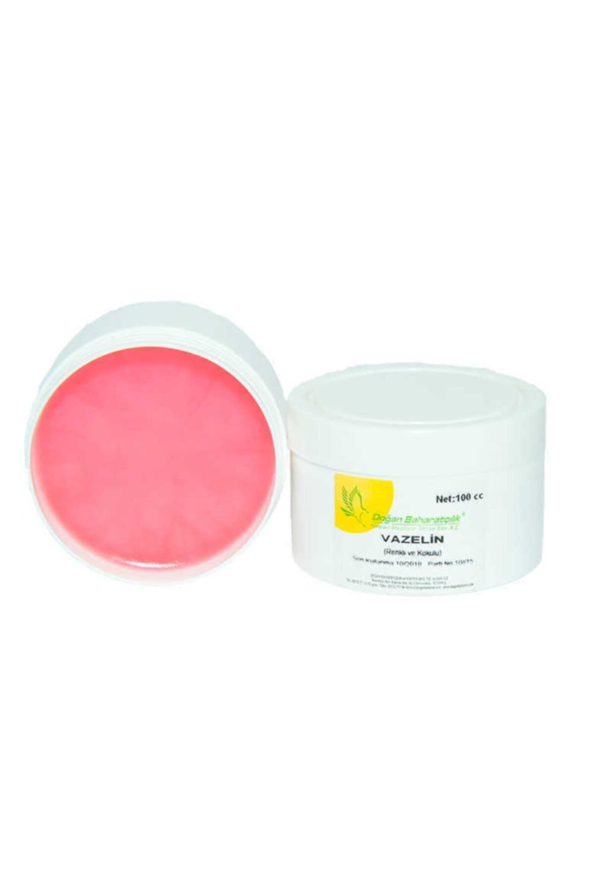 Doğal Saf Katı Renkli Gül Kokulu Pembe Vazelin 100ml