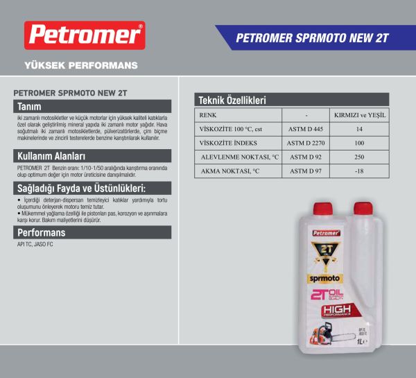 PETROMER SPRMOTO NEW 2T (1 LİTRE)