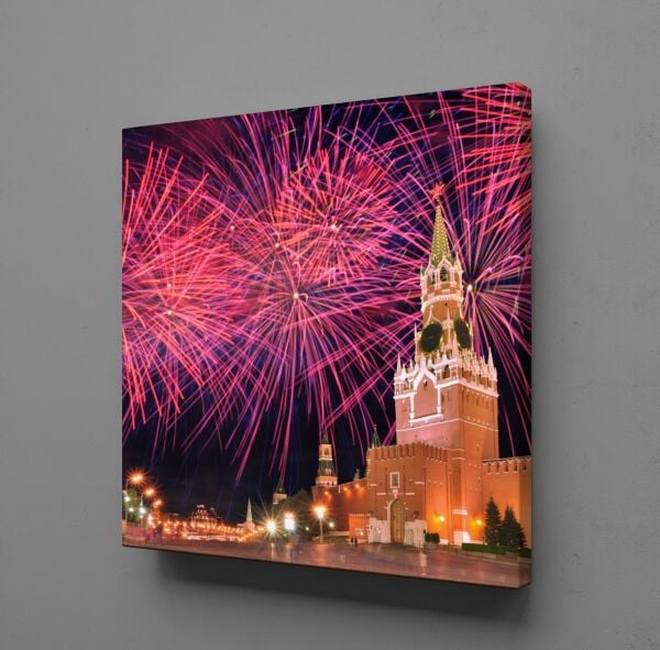 HAVAİ FİŞEK PATLAMALARI KANVAS TABLO