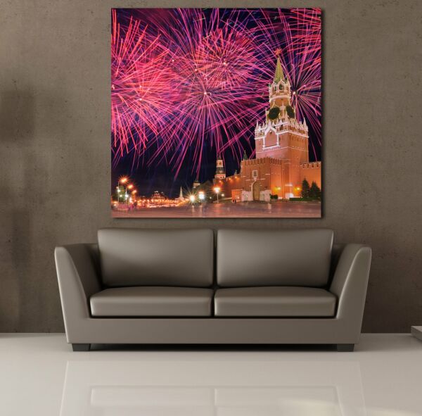 HAVAİ FİŞEK PATLAMALARI KANVAS TABLO