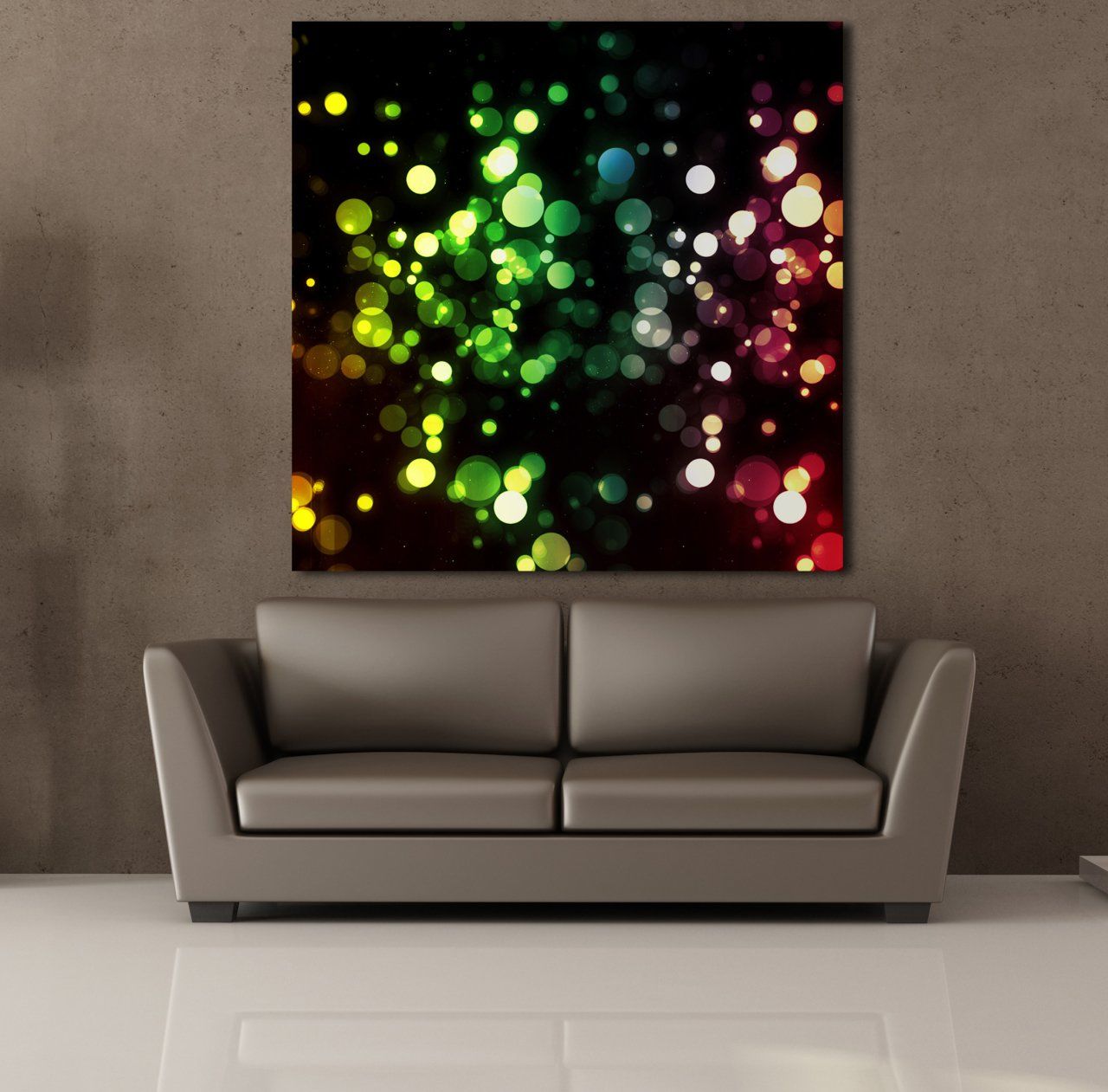 RENKLİ IŞIKLAR KANVAS TABLO