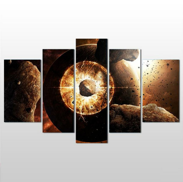 Gökyüzü Ufalanan Taşlar Kanvas Tablo