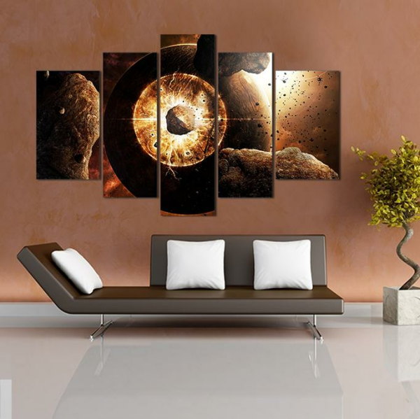 Gökyüzü Ufalanan Taşlar Kanvas Tablo