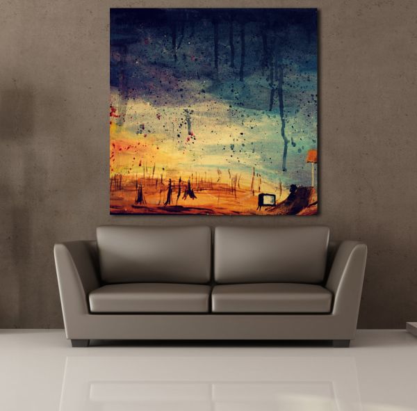 RENKLİ YAĞMURLAR KANVAS TABLO