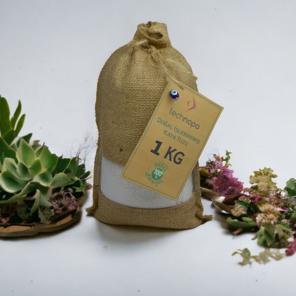 Technopa Doğal İşlenmemiş Tane Kristal Kaya Tuzu 1Kg