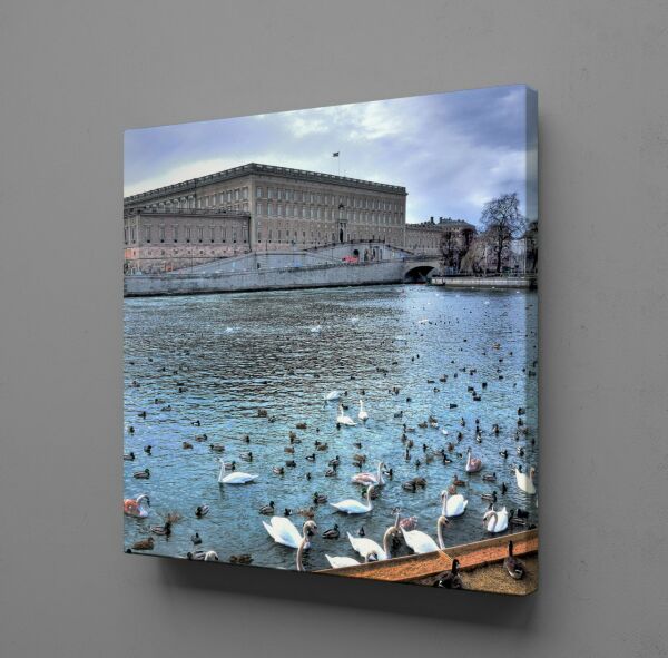 ÖRDEKLERLE GÖL MANZARASI KANVAS TABLO