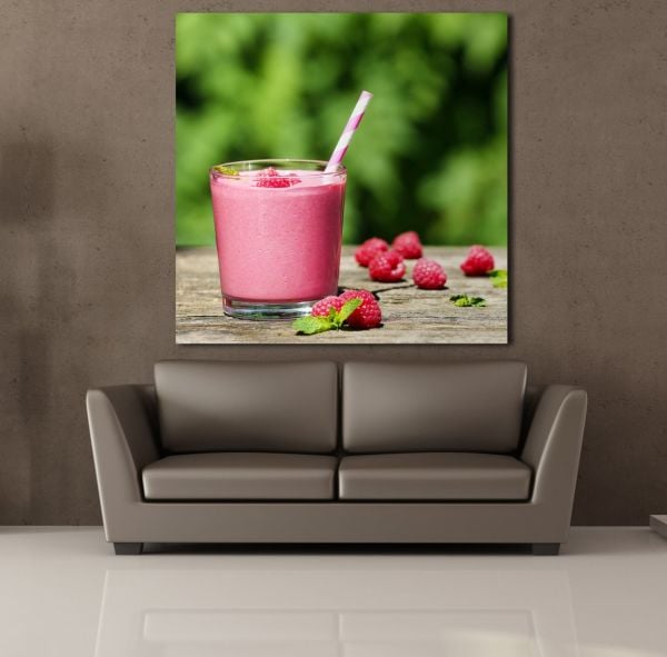 ÇİLEKLİ MİLKSHAKE KANVAS TABLO