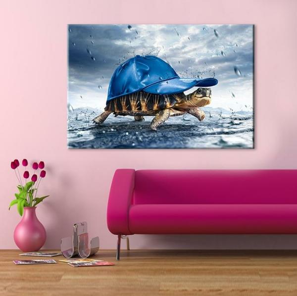 Kaplumbağa Kanvas Tablo