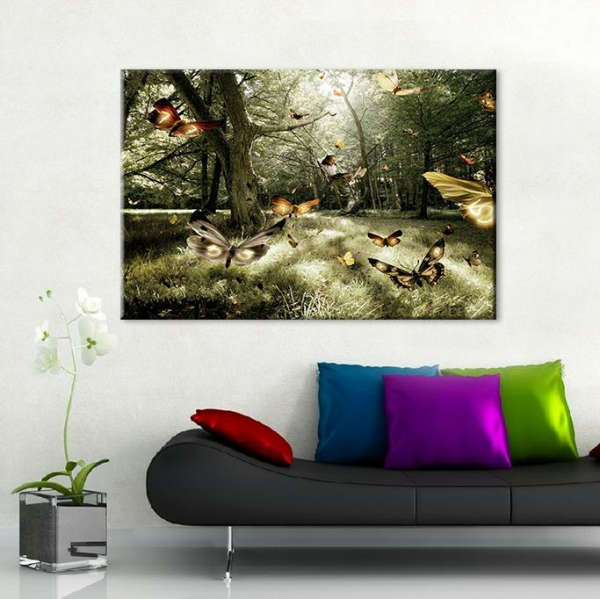 Kelebekler Kanvas Tablo