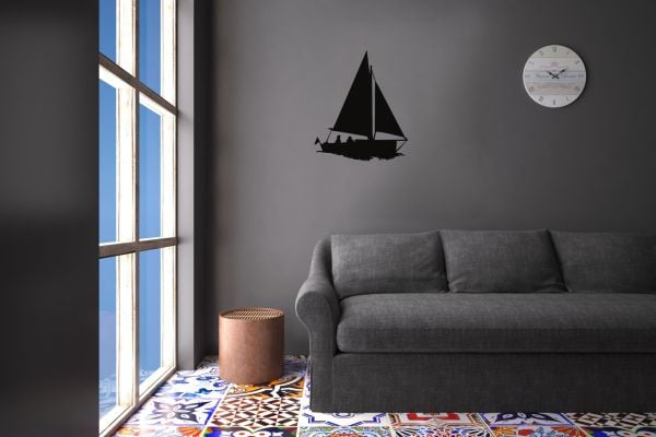 YELKENLİ TEKNE FOLYO STİCKER