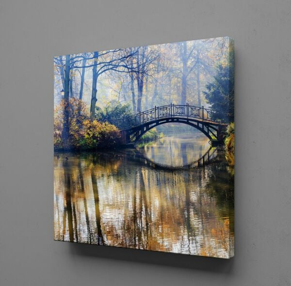 AĞAÇLAR ARASINDAKİ KÖPRÜ KANVAS TABLO