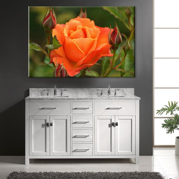 Turuncu Gül Kanvas Tablo
