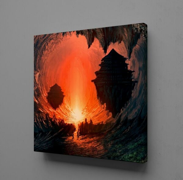 DALGA ARASINDAN GÜNEŞİN DOĞUŞU KANVAS TABLO