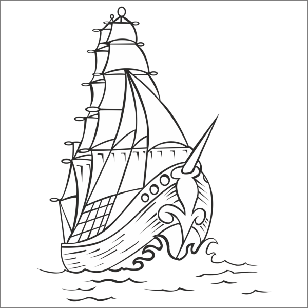 YELKENLİ TEKNE FOLYO STİCKER