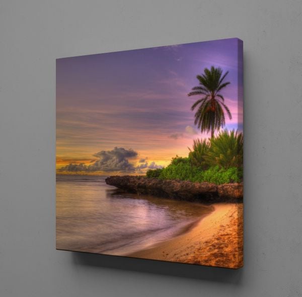 DENİZ KENARI MANZARASI KANVAS TABLO