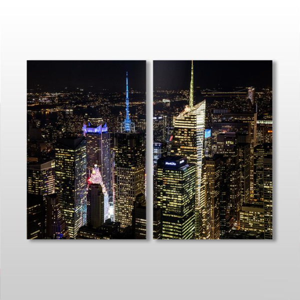 Gece Şehir Manzarası Kanvas Tablo