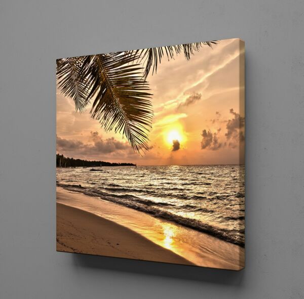 DENİZ ÜZERİNE DOĞAN GÜNEŞ KANVAS TABLO