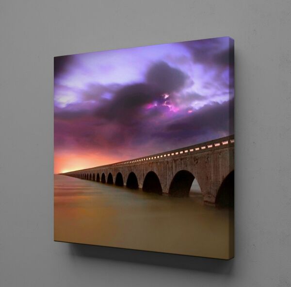 DENİZ VE KÖPRÜ KANVAS TABLO