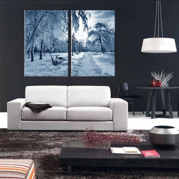 Kar Manzarası Kanvas Tablo