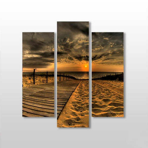 Akşamüstü Sahil   Kanvas Tablo