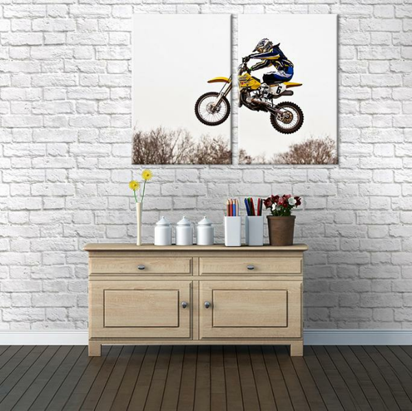 Motorcu Kanvas Tablo
