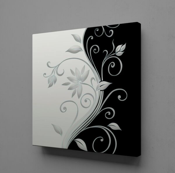 ÇİÇEKLİ MOTİF DESENLER KANVAS TABLO