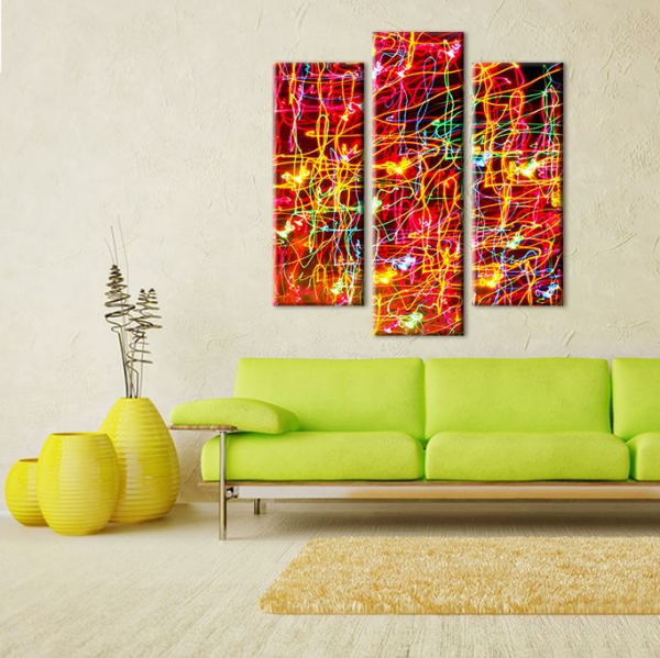 Elektrik Akım Çizgileri   Kanvas Tablo