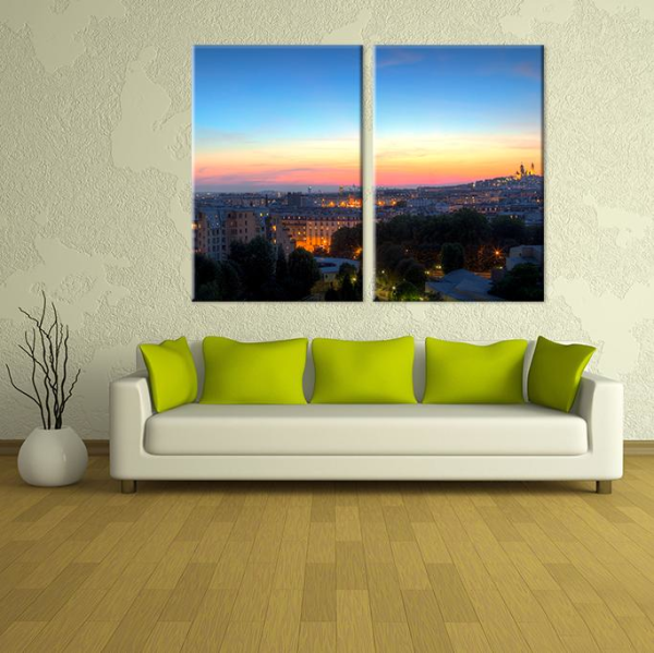 Paris Manzaralı Kanvas Tablo