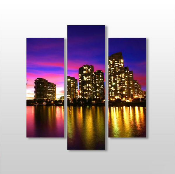 Lila Mor Gökyüzü  Kanvas Tablo