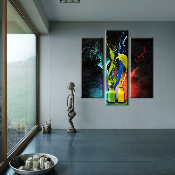 Naturel Boya Şişeleri  Kanvas Tablo