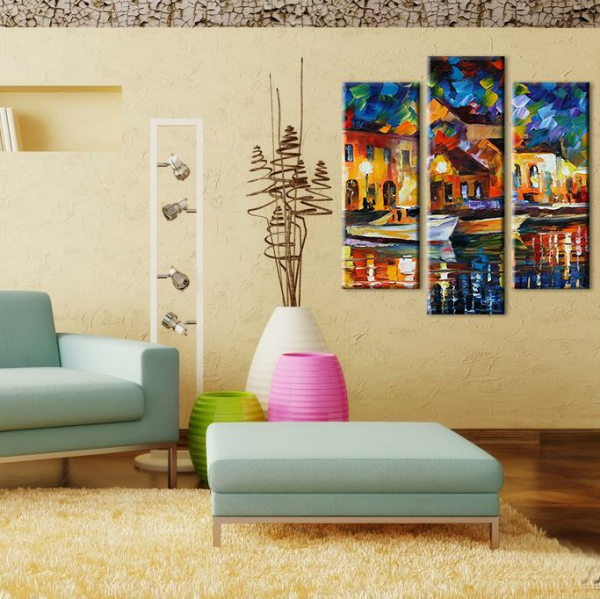 Oryantal Sahil  Kanvas Tablo