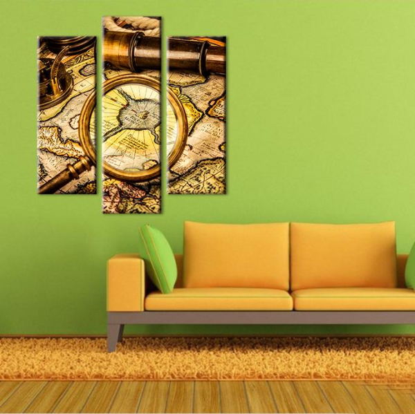 Papirüs Pusula Kanvas Tablo