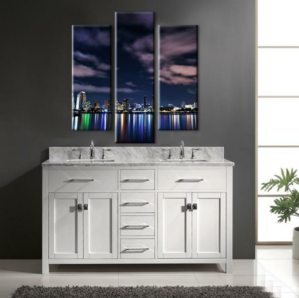 Renkli Şehir Manzarası   Kanvas Tablo