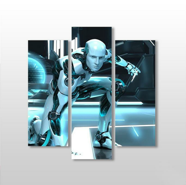 Robot 3D  Kanvas Tablo