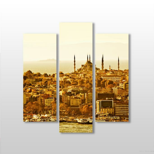 Sepya İstanbul Manzarası  Kanvas Tablo