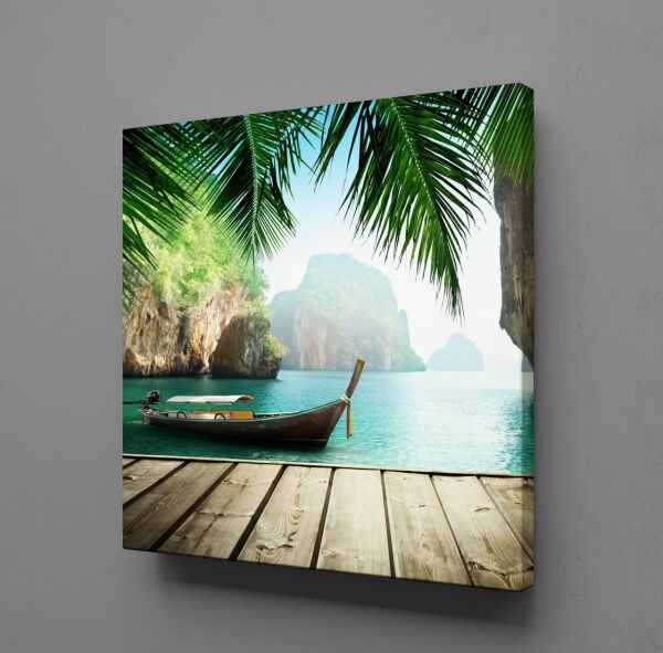 İSKELE KAYIK KANVAS TABLO