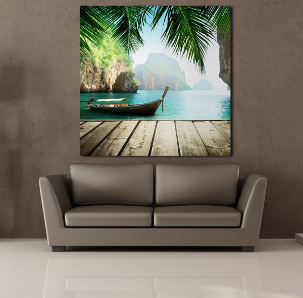 İSKELE KAYIK KANVAS TABLO