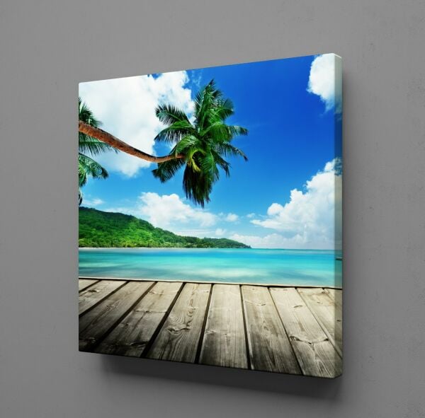 İSKELEDE MANZARA KANVAS TABLO