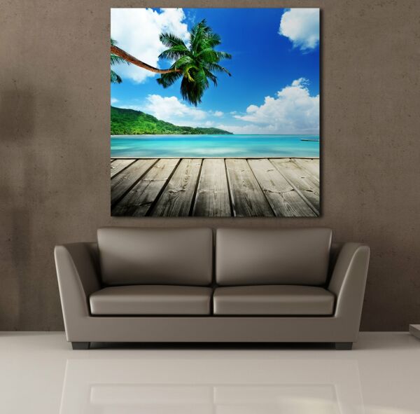 İSKELEDE MANZARA KANVAS TABLO