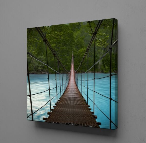 NEHİRDEKİ KÖPRÜ KANVAS TABLO