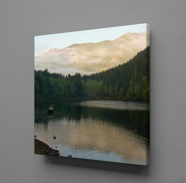 ORMANDAKİ GÖL KANVAS TABLO