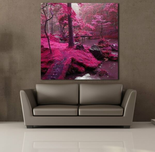 PEMBE AĞAÇLAR KANVAS TABLO