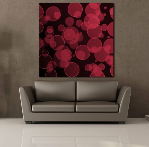 KIRMIZI DAİRELER KANVAS TABLO