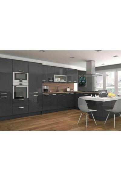 Parlak Antrasit Gri Kendinden Yapışkanlı Kaplama Folyosu