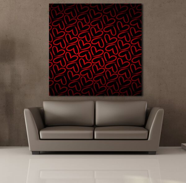 KIRMIZI KALP KANVAS TABLO