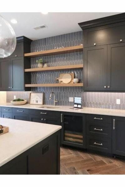 Mat Siyah Mobilya Dolap Kaplama Folyosu 61x100