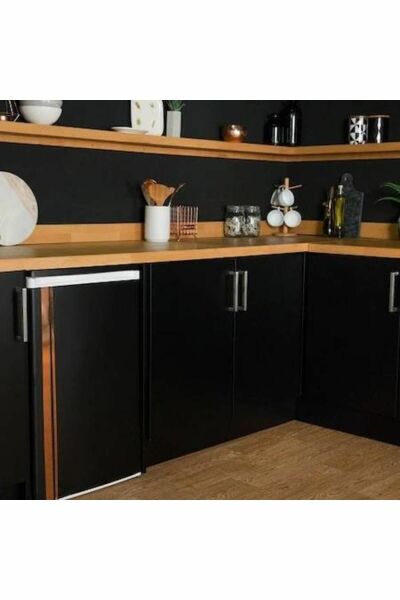 Mat Siyah Mobilya Dolap Kaplama Folyosu 61x100