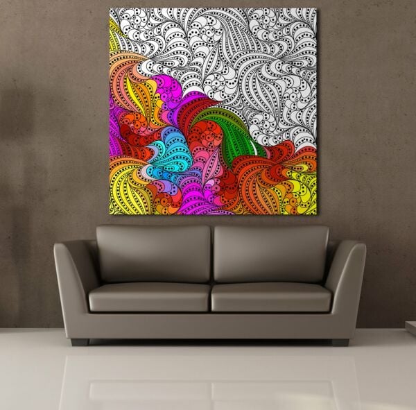 RENGARENK TEMALI KANVAS TABLO