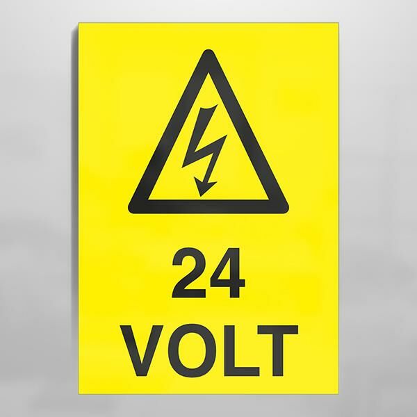 24 Volt Uyarı Levhası
