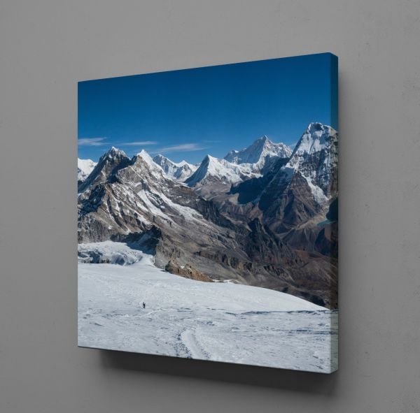 DAĞLAR VE KAR KANVAS TABLO